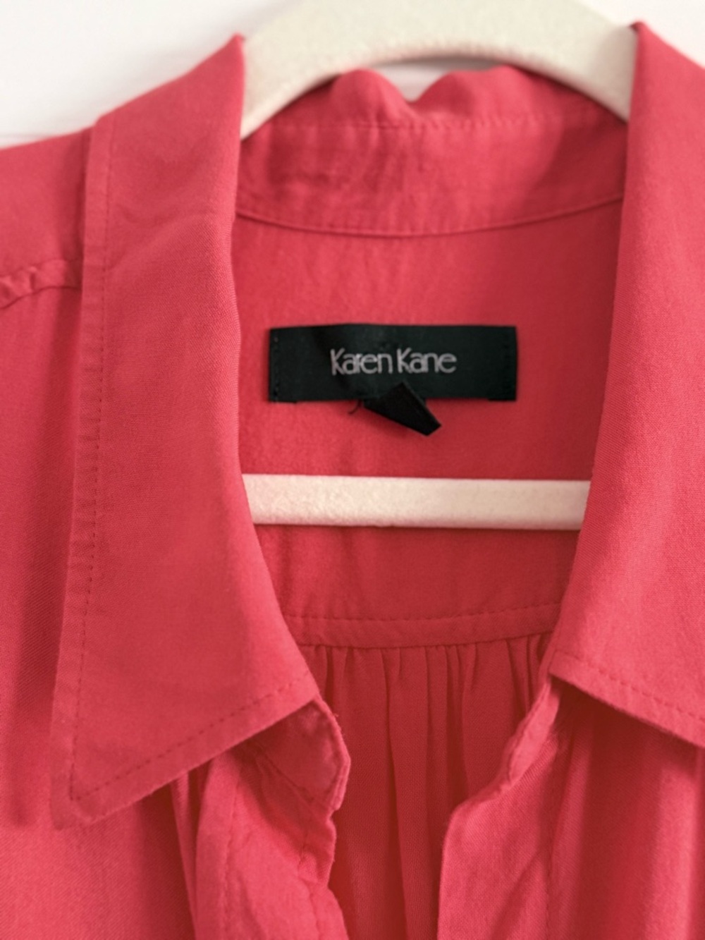 🌻 Karen Kane Coral-red Button Down Shirt 2X - Picture 4 of 7